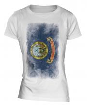 Idaho State Faded Flag Ladies T-Shirt