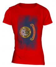 Idaho State Faded Flag Ladies T-Shirt