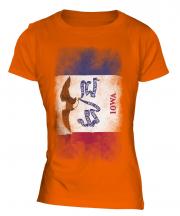 Iowa State Faded Flag Ladies T-Shirt