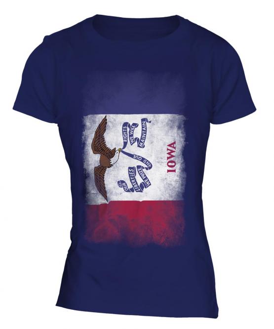 Iowa State Faded Flag Ladies T-Shirt
