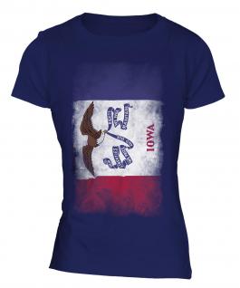 Iowa State Faded Flag Ladies T-Shirt