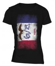 Iowa State Faded Flag Ladies T-Shirt