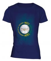 Kentucky State Faded Flag Ladies T-Shirt