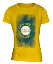 Kentucky State Faded Flag Ladies T-Shirt
