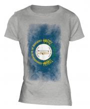 Kentucky State Faded Flag Ladies T-Shirt