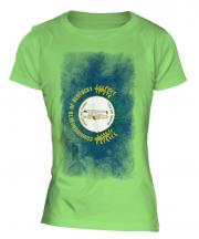 Kentucky State Faded Flag Ladies T-Shirt