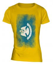 Louisiana State Faded Flag Ladies T-Shirt