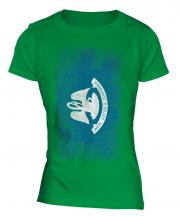Louisiana State Faded Flag Ladies T-Shirt