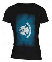 Louisiana State Faded Flag Ladies T-Shirt