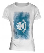 Louisiana State Faded Flag Ladies T-Shirt