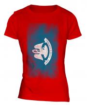 Louisiana State Faded Flag Ladies T-Shirt