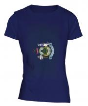 Maine State Faded Flag Ladies T-Shirt