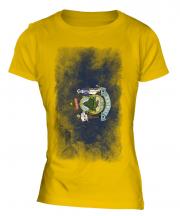 Maine State Faded Flag Ladies T-Shirt