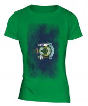 Maine State Faded Flag Ladies T-Shirt