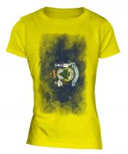 Maine State Faded Flag Ladies T-Shirt