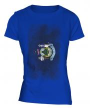 Maine State Faded Flag Ladies T-Shirt