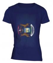Michigan State Faded Flag Ladies T-Shirt