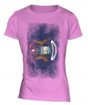Michigan State Faded Flag Ladies T-Shirt