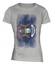 Michigan State Faded Flag Ladies T-Shirt