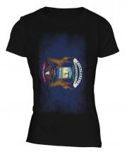 Michigan State Faded Flag Ladies T-Shirt