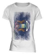 Michigan State Faded Flag Ladies T-Shirt