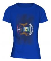 Michigan State Faded Flag Ladies T-Shirt