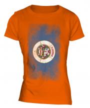 Minnesota State Faded Flag Ladies T-Shirt