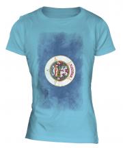 Minnesota State Faded Flag Ladies T-Shirt