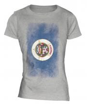 Minnesota State Faded Flag Ladies T-Shirt