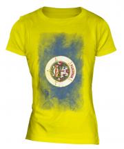 Minnesota State Faded Flag Ladies T-Shirt