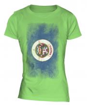 Minnesota State Faded Flag Ladies T-Shirt