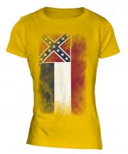Mississippi State Faded Flag Ladies T-Shirt
