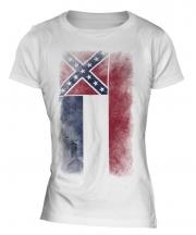 Mississippi State Faded Flag Ladies T-Shirt
