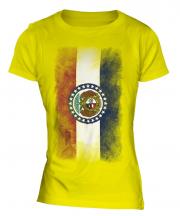 Missouri State Faded Flag Ladies T-Shirt