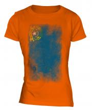 Nevada State Faded Flag Ladies T-Shirt