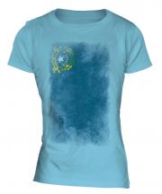 Nevada State Faded Flag Ladies T-Shirt