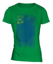 Nevada State Faded Flag Ladies T-Shirt
