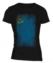 Nevada State Faded Flag Ladies T-Shirt
