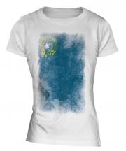 Nevada State Faded Flag Ladies T-Shirt