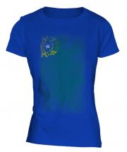 Nevada State Faded Flag Ladies T-Shirt