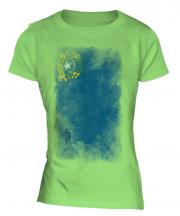 Nevada State Faded Flag Ladies T-Shirt