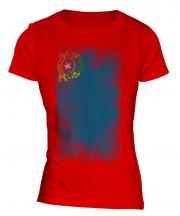 Nevada State Faded Flag Ladies T-Shirt