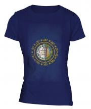 New Hampshire State Faded Flag Ladies T-Shirt