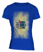 New Jersey State Faded Flag Ladies T-Shirt