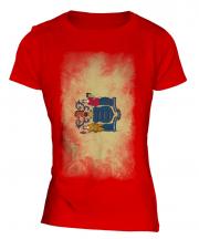 New Jersey State Faded Flag Ladies T-Shirt