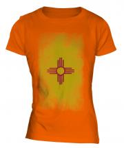 New Mexico State Faded Flag Ladies T-Shirt