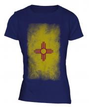 New Mexico State Faded Flag Ladies T-Shirt