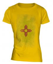 New Mexico State Faded Flag Ladies T-Shirt