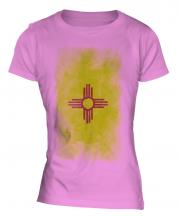 New Mexico State Faded Flag Ladies T-Shirt