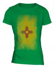 New Mexico State Faded Flag Ladies T-Shirt